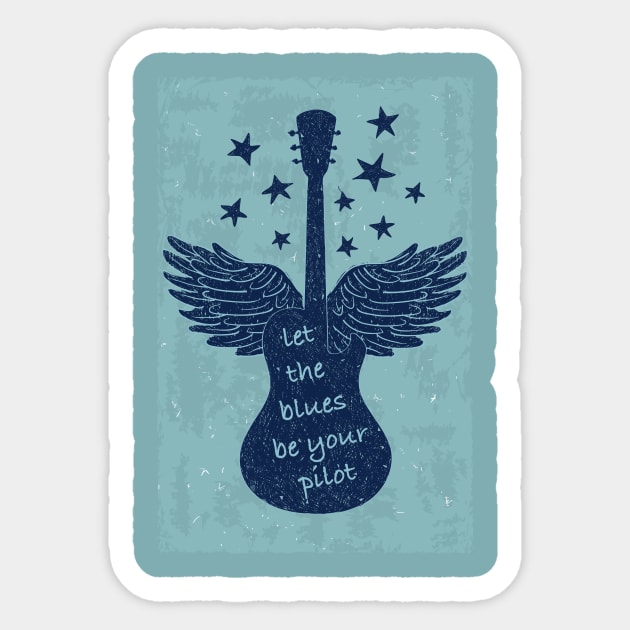 Let The Blues Be Your Pilot Sticker by PLAYDIGITAL2020